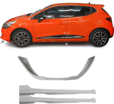 Produktbild von Bodykit Seitenschutz Frontspoiler Stoßstange für Renault Clio 2012-2019 ABS 3tlg