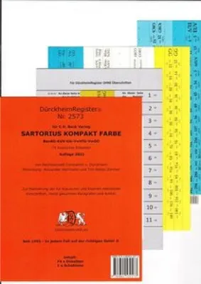 Image de DürckheimRegister® SARTORIUS KOMPAKT-Farbe (2020) Gesetze und §§