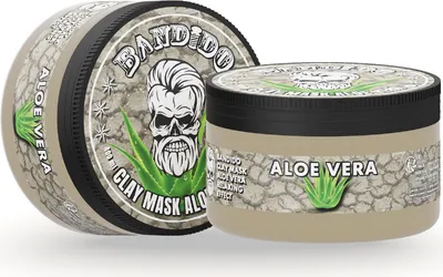 Produktbild von BANDIDO Clay Mask Aloe Vera Gesichtsmaske Tonerde Tiefenreinigung 400g
