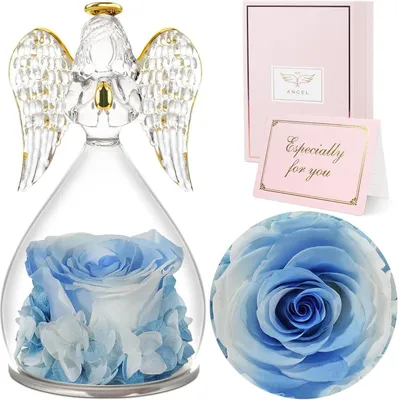 Image de Sunia Rose éternelle figure ange cadeau fête des mères blanc bleu
