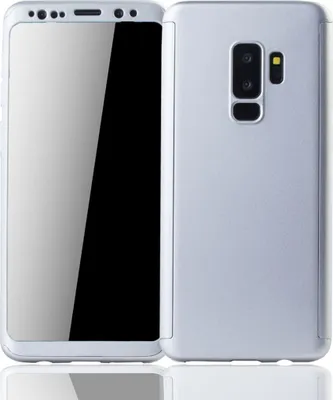 Produktbild von Handyhülle Schutzhülle für Samsung Galaxy S9 Plus Full Case Cover Displayschutz 360 Silber