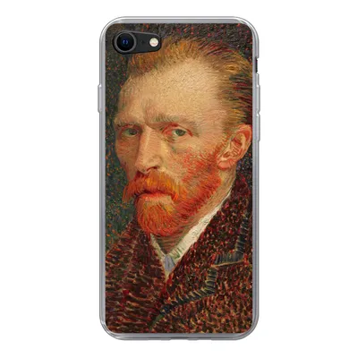 Produktbild von MuchoWow® Handyhülle Schutzhülle Hülle für iPhone 7 Selbstporträt - Vincent van Gogh Silikon Softcase Handy Hülle - Kartenhalter