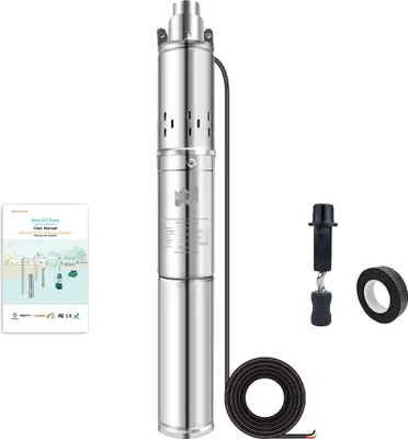 Immagine prodotto di Pompa solare per pozzi profondi, portata elevata, funzionamento ad alta efficienza energetica, pompa da 150 W, UE