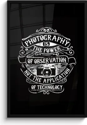 Produktbild von MuchoWow® MuchoWow® Gerahmtes Poster Kamera - Vintage - Zitat 60x90 cm - Poster mit zchwarzem Bilderrahmen - Kunst