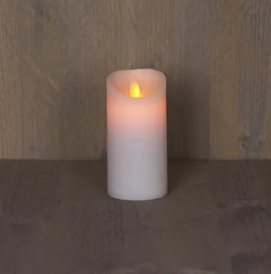 Produktbild von Batteriebeleuchtung Kerze Wachs rustikal mit beweglicher Flamme 15 cm