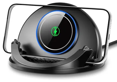 Produktbild von Handyhalterung Auto mit Ladefunktion 15W Qi Induktiv Kühlung Lüfter Armaturenbrett iPhone Samsung