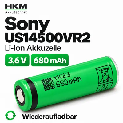 Produktbild von Akku Sony US14500VR2 3,6V -  680 mAh Li-Ion-Zelle