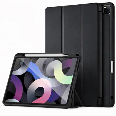 Produktbild von Schutzhülle für Apple iPad Pro 11" 2025 & Apple iPad Pro 11" 2024 M5/M4 Smart Cover Etui Tasche Hülle Wake Up / Sleep Funktion - Schwarz Stifthalter