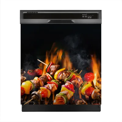 Produktbild von Aufkleber sticker 60x60 cm Dekorative folie Spülmaschine - Fleischspieße vom Grill