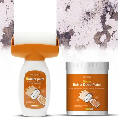 Imagen del producto de Solidchoice - Pintura reparadora para paredes, color blanco, con rodillo