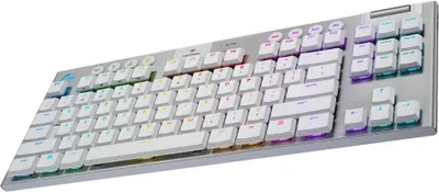 Produktbild von Logitech Gaming G915 TKL - Tastatur - Hintergrundbeleuchtung - USB, Bluetooth, LIGHTSPEED - QWERTY - US International - Tastenschalter: GL Tactile - weiß