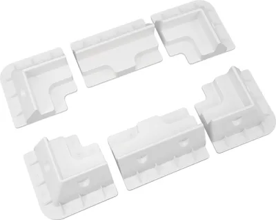 Immagine prodotto di 6 pezzi Staffa angolare per pannelli solari sul tetto, resistente ai raggi UV, senza trapano, in plastica ABS, anti-invecchiamento, per camper, barche, bianco