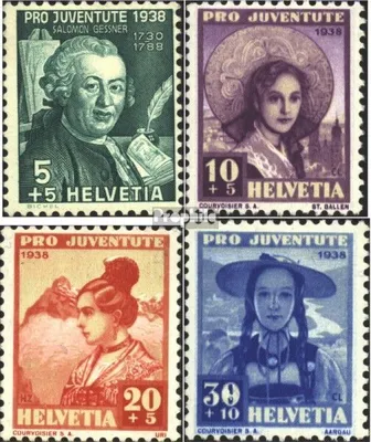 Produktbild von Briefmarken Schweiz 1938 Mi 331-334 (kompl.Ausg.) gestempelt Pro Juventute