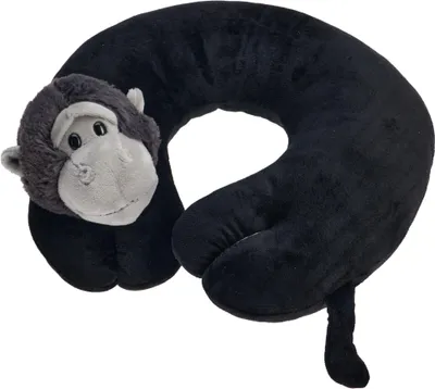 Immagine prodotto di Cuscino da viaggio per bambini, a forma di scimmia, 30x28 cm – nero, marca H&L