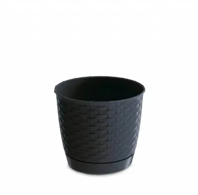 Obrázok produktu pre kvetináč 25cm RATOLLA ROUND DRLO250-S433 antracit plastový PROSPERPLAST
