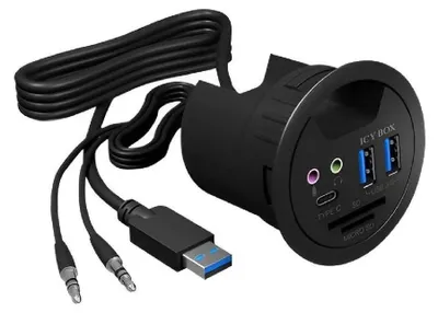 Produktbild von ICY BOX IB-HUB1404A - Hub - 2 x SuperSpeed USB 3.0 + 1 x USB-C
