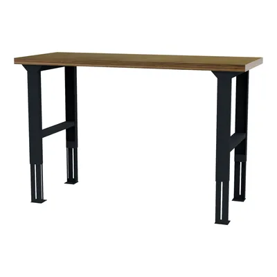Produktbild von STIER höhenverstellbarer Werktisch, 1500x600x760-1060mm, aus Stahl und Buche, pulverbeschichtet