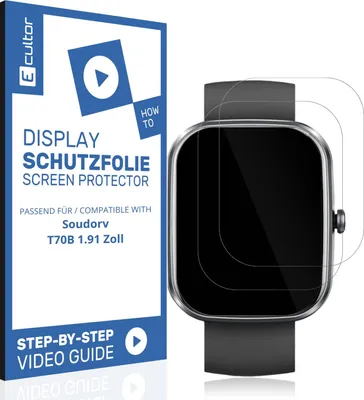 Produktbild von 2x 3D Schutzfolie für Soudorv T70B 1.91 Zoll Display Folie Flexibel Full Cover