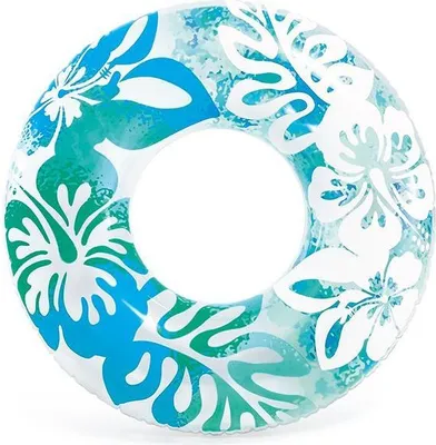 Zdjęcie produktu dla Koło dmuchane do pływania HAWAJSKIE KWIATY o średnicy 91 cm INTEX 59251 niebieskie