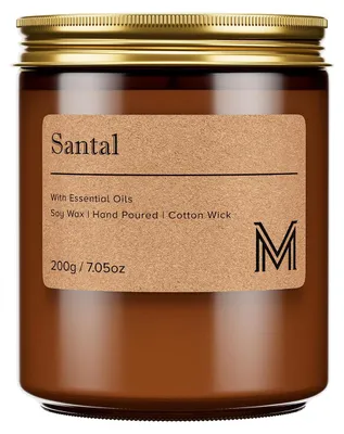 Image de Bougie Geurkerze, cire de soja naturelle, 200 g, durée de combustion de 40 heures, idéale pour l'aromathérapie
