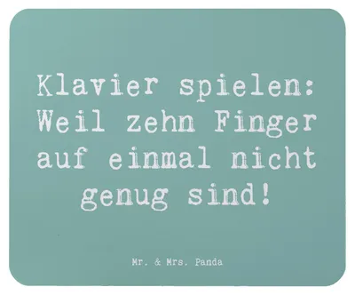 Produktbild von Mr. & Mrs. Panda Mauspad Spruch Klavier Magie - Meeresbrise - Geschenk, laptop, Konzert, Musik, Musiker, Mousepad, Instrument, mausteppich, Elfenbeintasten, Lernen