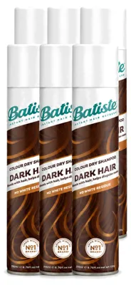 Productafbeelding van 6 x Batiste droogshampoo voor donkerbruin haar, 200 ml - voordeelverpakking - 6 stuks