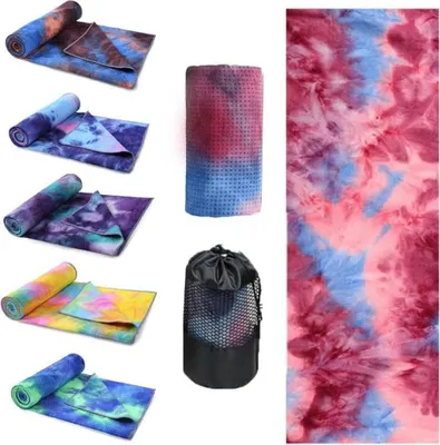 Produktbild von Antirutsch Yogamatte Handtuch für Hot Yoga - Schnelltrocknendes Mikrofaser mit Grip-Punkten - 183x63 cm