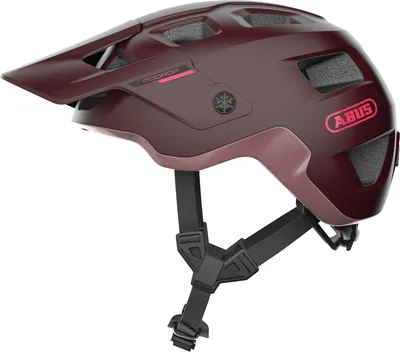Produktbild von ABUS MTB-Helm MoDrop - robuster Fahrradhelm mit guter Belüftung für Mountainbiker - individuelle Passform - Unisex - Dunkelrot, Größe M (54-58 cm)