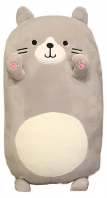 Image de Granda Peluche Chat Gris Doux XL 50 cm