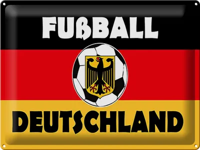 Produktbild von Blechschild Fußball Deutschland, 40 x 30 cm, Blechschilder Spruch Sport Hobby