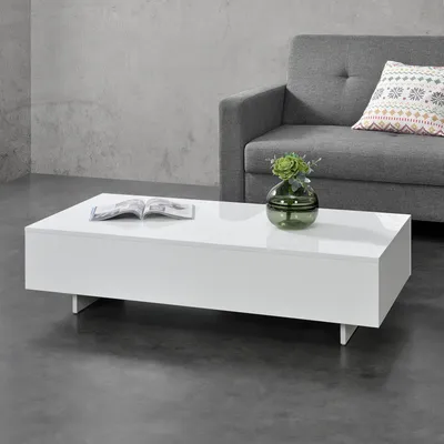 Produktbild von Konferenčný stolík Brunswick Bočný stôl 115 x 55 x 31 cm Rozkladací stôl do obývačky Konferenčný stolík biely [en.casa]