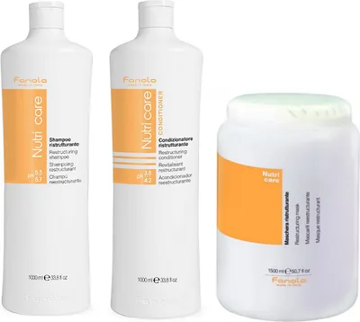 Produktbild von Fanola | Pflegeset Nutri Care - Shampoo 1000ml + Conditioner 1000ml + Maske 1500ml - Intensivpflege für trockenes Haar