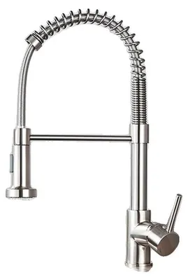 Immagine prodotto di Rubinetto da cucina, montato a soffitto, orientabile a 360 gradi, nichel spazzolato A