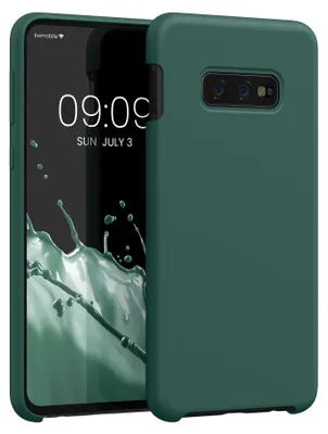 Produktbild von kwmobile Handyhülle für Samsung Galaxy S10e Hülle - Case Silikon - Kabelloses Laden - Schutzhülle Cover in Tannengrün