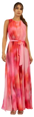 Produktbild von ApartFashion Damen Langes Chiffon-Maxikleid – ärmelloses Partykleid, elastische