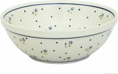 Produktbild von Original Bunzlauer Keramik 2 Liter Schüssel Schale Ø20,5 cm Salatschüssel Beilagenschüssel Rührschüssel Obstschale [Form 1] dickwandig und robust im Design 111