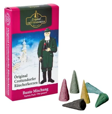 Produktbild von Crottendorfer Räucherkerzen BUNTE MISCHUNG / 24 Stück