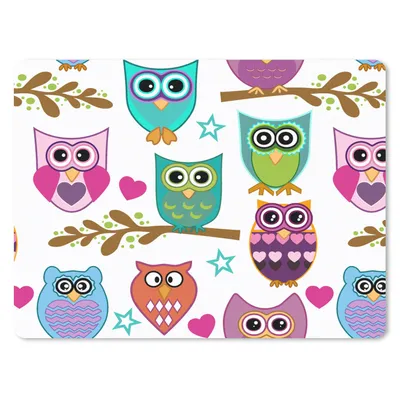Produktbild von MuchoWow® Mauspad Mousepad Design - Eulen - Tiere 40x30 cm - Mousepads - Maus Mat - Pad - Mausunterlage - Anti Rutsch