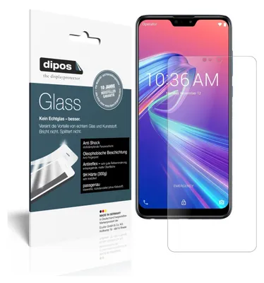 Produktbild von 1+1x Schutzfolie für Asus ZenFone Max Pro (M2) matt - Anti-Shock 9H Folie dipos