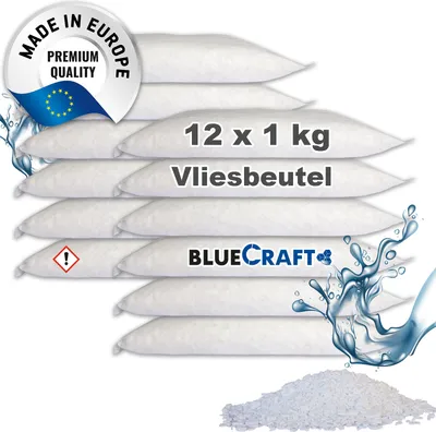 Produktbild von 12x 1kg Luftentfeuchter Granulat Nachfüllpack im Vliesbeutel für Raumentfeuchter 900g – 1000g – 1,2kg