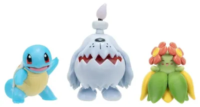 Produktbild von Pokémon Battle Figure Actionfiguren 3er-Pack Schiggy, Gruff & Blubella
