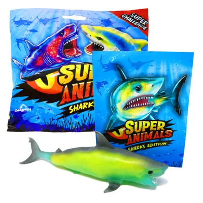 Produktbild von DeAgostini Super Animals Figur - Sharks Edition - Sammelfigur Hai - Auswahl 11. Kurzflossen-Mako (Leuchtet-Stretchy)