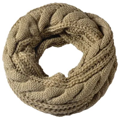 Produktbild von Zopfmuster Stricken Loopschal Taupe