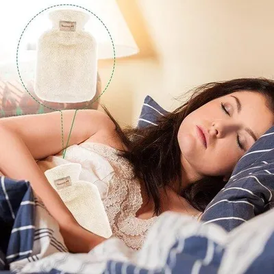 Produktbild von Famanu Warmwasserflasche 800 ml - mit Bezug, waschbar und nachhaltig