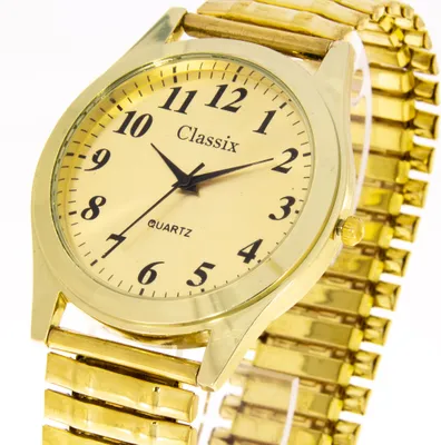 Produktbild von Herrenuhr Classix mit Zugband Farbe gold
