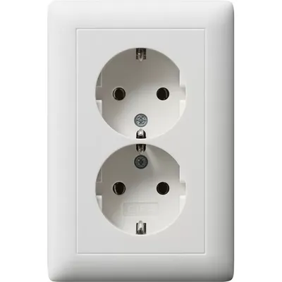 Produktbild von Gira 078204 Doppel-SCHUKO kompakt Standard 55 Reinweiß matt