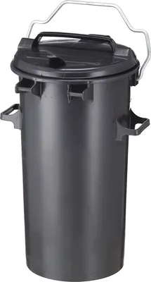 Kunststoff Mülleimer 50 Liter Dunkel Grau   VB 500100