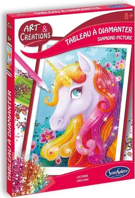Produktbild von Sentosphère Diamond Canvas Einhorn Bastelset - kreatives Spielzeug