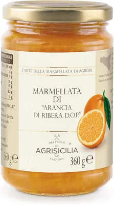 Produktbild von Orangenschalenmarmelade mit Orangenschalenstücken 360g - Agrisicilia