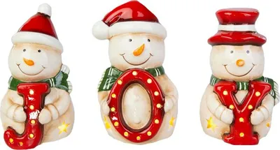 Produktbild von LED Schneemann Joy - ca. 7,6 x 7,5 x 11 cm